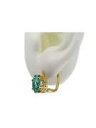 Kolczyki Vintage unikatowe Szmaragd 14k żółte złoto vec003y